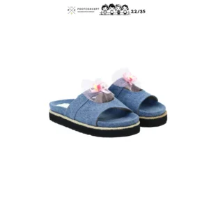 Sandal Kasual Anak Balita Perempuan Cewek Paws Levis Blue Series