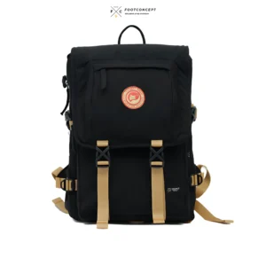 Tas Ransel Kanvas Unisex Pria Wanita Kasual Kekinian Velocity Venture Black