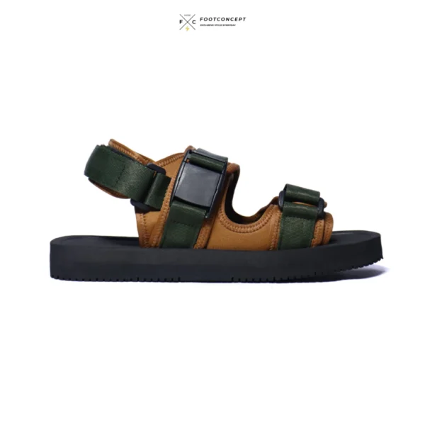 Sandal Kasual Unisex Hanzo Slide Double Strap Tanolive