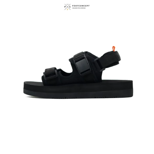 FOOTCONCEPT - Sandal Kasual Unisex Pria Wanita Slide Double Strap Onion Fullblack Size 36-44
