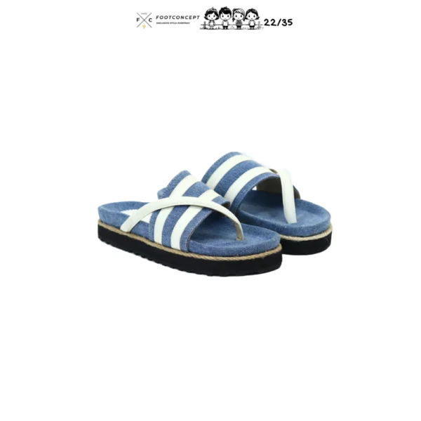 Sandal Kasual Anak Balita Perempuan Cewek Paws Levis Blue Series
