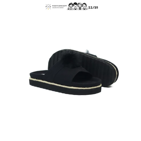 Sandal Kasual Anak Balita Perempuan Cewek Paws Black Series