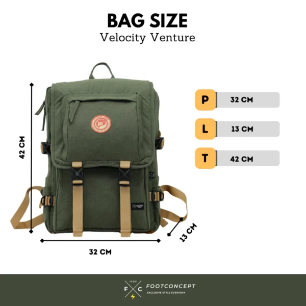 id-11134207-7r98v-lsqc9pdtx6ic3a Tas Ransel Kanvas Unisex Pria Wanita Kasual Kekinian Velocity Venture Army