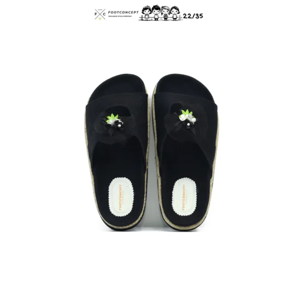 Sandal Kasual Anak Balita Perempuan Cewek Paws Black Series