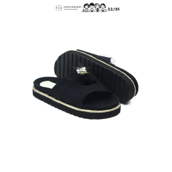 Sandal Kasual Anak Balita Perempuan Cewek Paws Black Series
