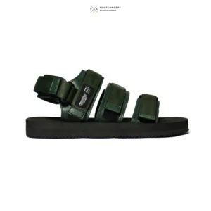 Sandal Flat Kasual Pria Wanita Unisex Triple Strap Army