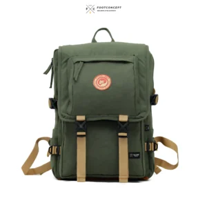 Tas Ransel Kanvas Unisex Pria Wanita Kasual Kekinian Velocity Venture Army