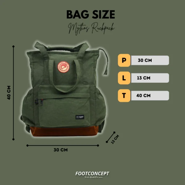 Ransel Kanvas Pria Wanita 3 in 1 Mythos Ruckpack Black Series