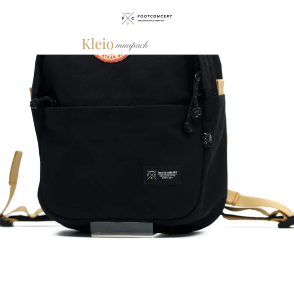 Ransel Mini Pack Kanvas Wanita Kleio Minipack Black K11