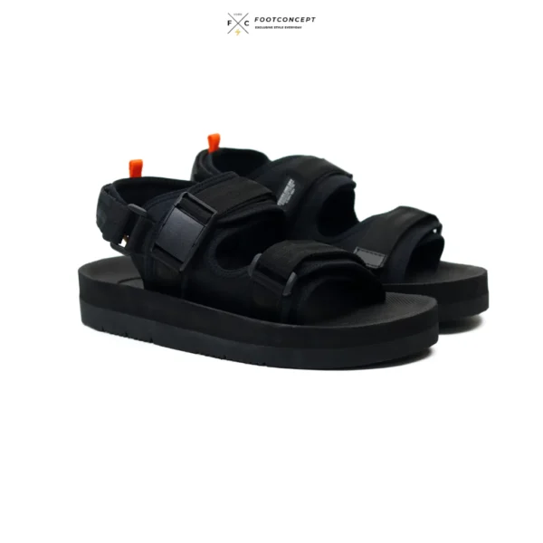 FOOTCONCEPT - Sandal Kasual Unisex Pria Wanita Slide Double Strap Onion Fullblack Size 36-44
