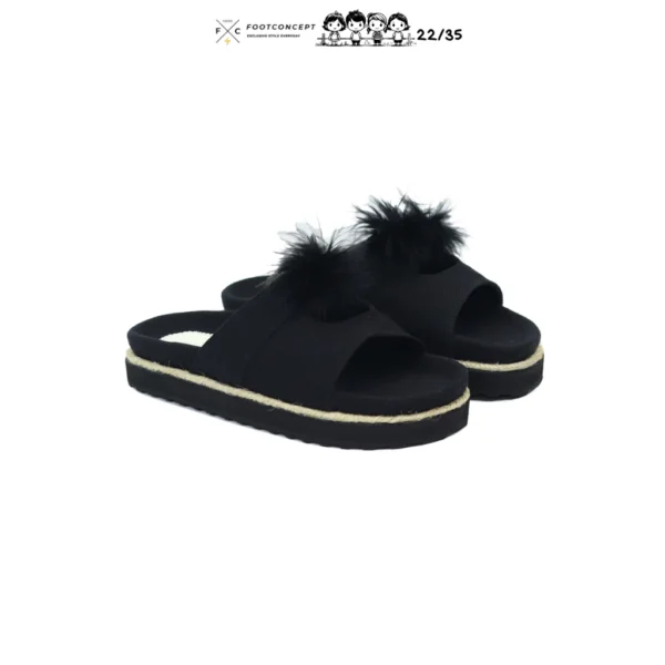 Sandal Kasual Anak Balita Perempuan Cewek Paws Black Series