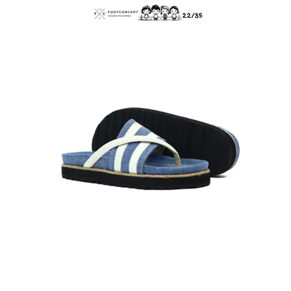 Sandal Kasual Anak Balita Perempuan Cewek Paws Levis Blue Series