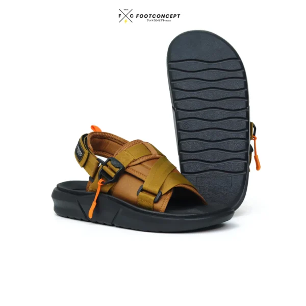 Sandal Slide Kasual Pria Wanita Sendal Outdoor Lotuz VLX Tan Series