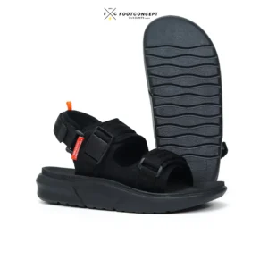 Sandal Kasual Slide Unisex Lotuz Fullblack Double