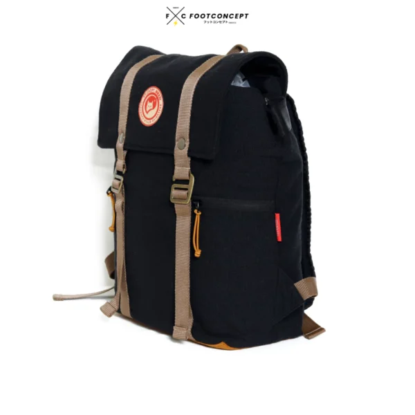 Tas Ransel Kanvas Pria Wanita Kasual Kerja Kuliah Laptop BroVibe Black Series