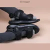 Sandal Kasual Gunung Pria Wanita Kekinian Fullblack Lulue Series 36-44