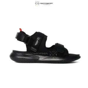 Sandal Kasual Gunung Pria Wanita Kekinian Fullblack Lulue Series 36-44