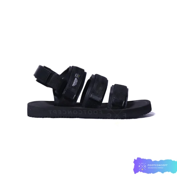 Sandal Flat Unisex Pria Wanita Aera Fullblack Sintetis Rubber 36/44