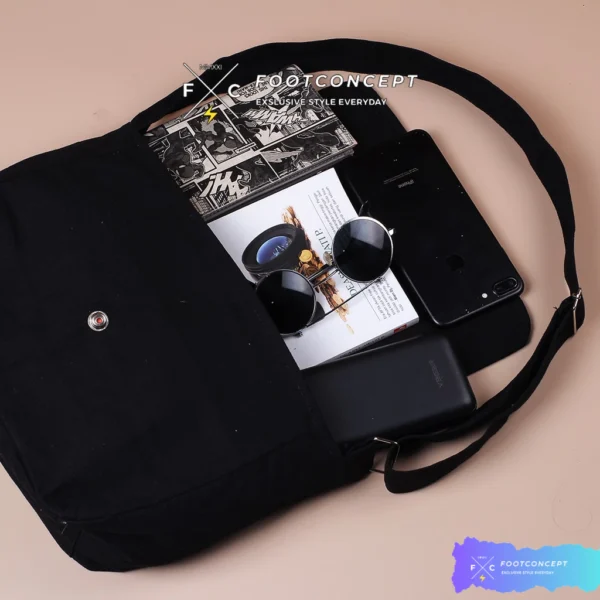 id-11134211-7r98r-lma4hgac85u42f Tas Sling Bag Kanvas Pria Wanita Tas Selempang Cewe Cowok Kasual