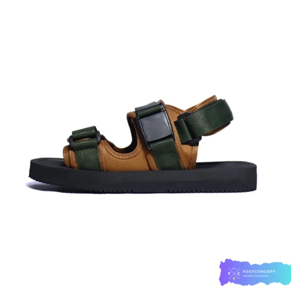 Sandal Kasual Unisex Hanzo Slide Double Strap Tanolive