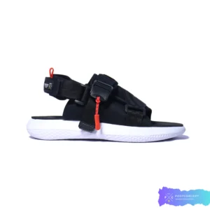 Sandal Slide Kasual Unisex Kekinian Vlx Lulue Black White