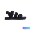 Sandal Flat Unisex Pria Wanita Aera Fullblack Sintetis Rubber 36/44