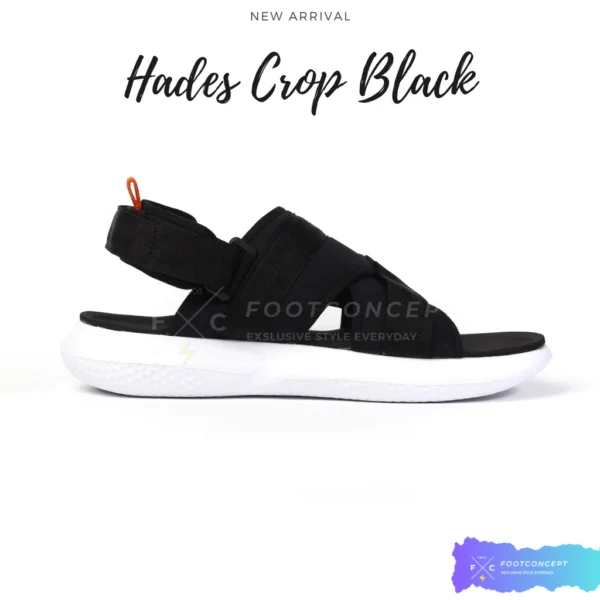 Sendal Gunung Unisex Sandal Kasual Hades Crop Black White 36-44