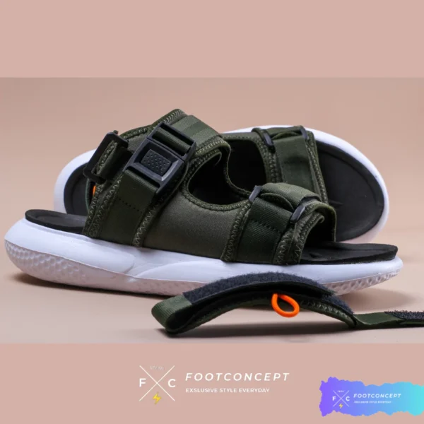 Sandal Kasual Unisex Pria Wanita Slide Sandals Double Strap Lulue Army Size 36-44