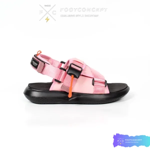 Sandal Cewe Kasual Outdoor Sendal Wanita Flat Slide Vlx Lulue Black Pink 36-44