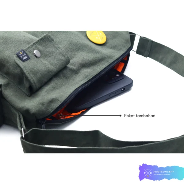 Shoulder Bag Kanvas Royale Selempang Kekinian Unisex SlingStreet Series
