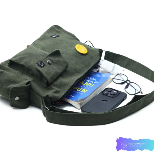 Shoulder Bag Kanvas Royale Selempang Kekinian Unisex SlingStreet Series