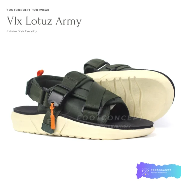 Sandal Kasual Outdoor Unisex Sendal Gunung Vlx Lotuz Army 37-43