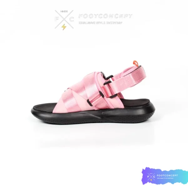 Sandal Cewe Kasual Outdoor Sendal Wanita Flat Slide Vlx Lulue Black Pink 36-44