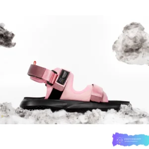 Sandal Cewe Keren Sendal GUnung Outdoor Kasual Double Strap Black Pink Lulue 36-44