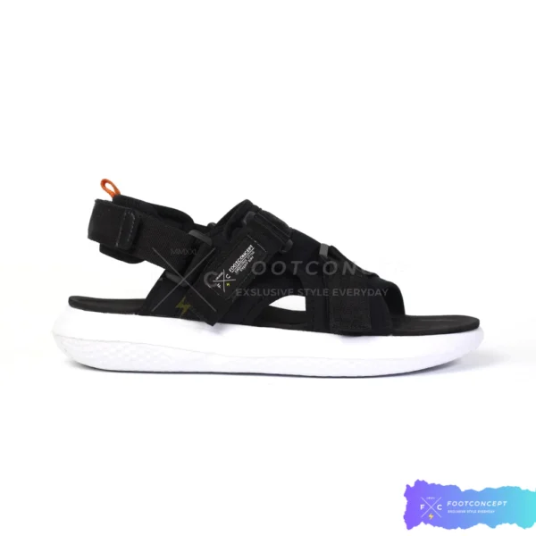 Sendal Kasual Cewe Cowok Sandal Outdoor - Hades Crop Black White Size 36-44