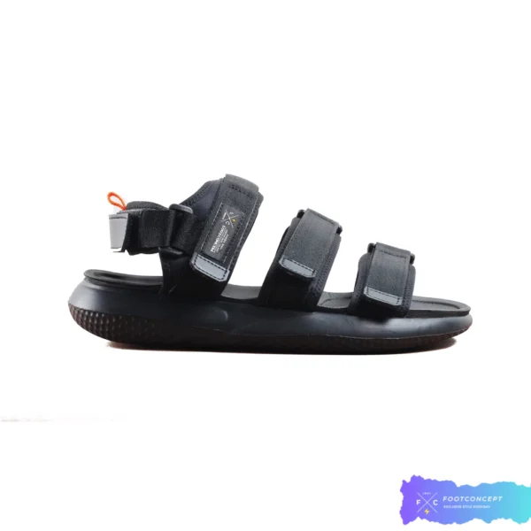 Sandal Gunung Kasual Pria Wanita Flat sandals - Aera Full Black 36-44
