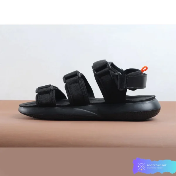 Sandal Gunung Kasual Pria Wanita Flat sandals - Aera Full Black 36-44