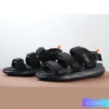 Sandal Gunung Kasual Pria Wanita Flat sandals - Aera Full Black 36-44