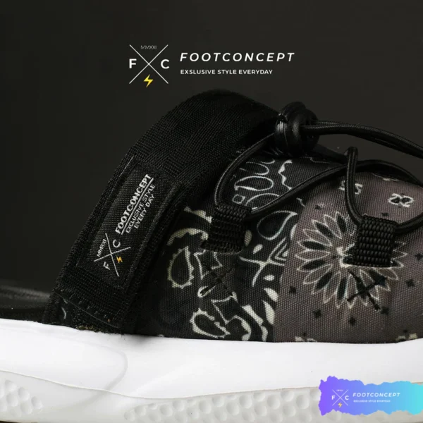 Slide Pattern Batik Pria Wanita White Series